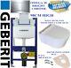 Geberit Wc Wall Hung Toilet Frame 98cm Ceramic Pan, Chrome Plate, Brackets & Mat