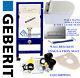 Geberit Wc Wall Hung Toilet Frame With Ceramic Pan, Chrome Plate, Brackets & Mat