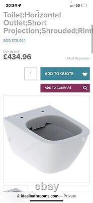 Geberit smyle Rimless wall hung pan and seat Was £625