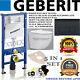 Geberit Wall Hung Toilet Frame With Rimless Pan, Flushplate, Soft Close Seat, Wc