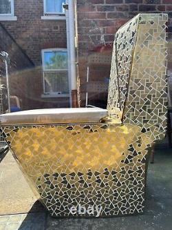 Golden Bathroom, Design Ceramic Toilet Gold plated Water Closet