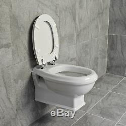 Greenwood Wall Hung Toilet Pan Traditional Design + Optional Concealed Cistern