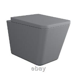 Grey Wall Hung Rimless Toilet and Soft Close Seat Augusta