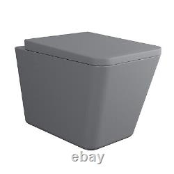Grey Wall Hung Rimless Toilet and Soft Close Seat Augusta BUN/BeBa 27667/78701