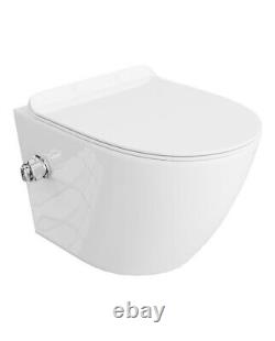 Grohe 0.82 Wc Frame Rimless Wall Hung Toilet Pan Bidet Inc Soft Close Seat 38773