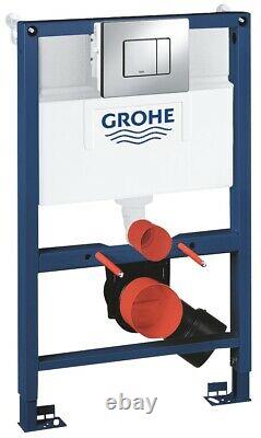 Grohe 0.82m Concealed Cistern Wc Frame Rak Ceramics Rimless Wall Hung Toilet Pan