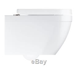 Grohe Euro Ceramic Euroceramic Rimless Wall Hung Wc Toilet+ Grohe Seat And Cover