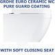 Grohe Euro Ceramic Rimless Wall Hung Wc Toilet Pure Guard With Soft Closing Seat