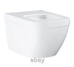 Grohe Euro Ceramic Rimless Wall Hung Wc Toilet Pure Guard With Soft Closing Seat