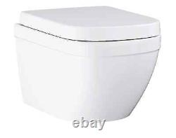 Grohe Euro Contemporary Wall hung Rimless Standard Toilet set Soft close seat452