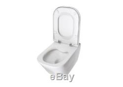Grohe Frame Roca Gap Rimless Wall Hung Toilet+soft Close Seat+dual Flush Button