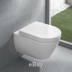 Grohe Frame + Villeroy Boch Subway 2.0 Wall Hung Toilet Pan With Soft Close Seat