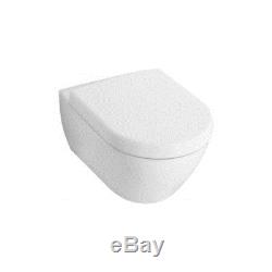 Grohe Frame + Villeroy & Boch Subway 2 Wall Hung Toilet Pan With Soft Close Seat