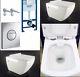 Grohe Rapid Sl Wc Frame+onyx Rimless Wall Hung Toilet Pan With Soft Close Seat