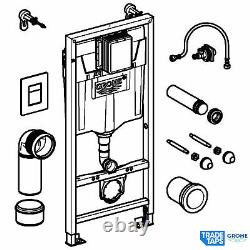 Grohe Rapid Sl Wc Frame + Rimless Wall Hung Toilet Pan With Slim Soft Close Seat