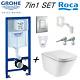 Grohe Rapid Sl Wc Frame + Roca Gap Rimless Wall Hung Toilet Pan Soft Close Seat