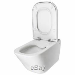 Grohe Rapid Sl Wc Frame + Roca Gap Rimless Wall Hung Toilet Pan Soft Close Seat