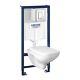 Grohe Rapid Sl+senner Wall Hung Toilet+soft Close Seat+dual Flush Button