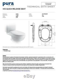 Grohe Rapid Wc Toilet Frame + Pura Bathrooms Ivo Wall Hung Toilet Pan With Seat