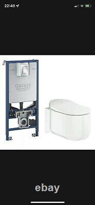 Grohe Sensia Arena Smart Wall Hung Toilet with Rapid SLX 1.13m Frame & Skate Plate