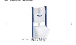 Grohe Solido Contemporary Wall hung Rimless Toilet & Cistern with Soft close sea