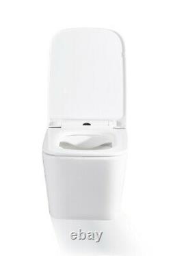 Grohe Wc Concealed Frame + Rimless Wall Hung Toilet Pan Slim Soft Close Seat