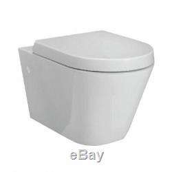 Grohe Wc Frame + Essential Ivy Rimless Wall Hung Toilet Pan With Soft Close Seat