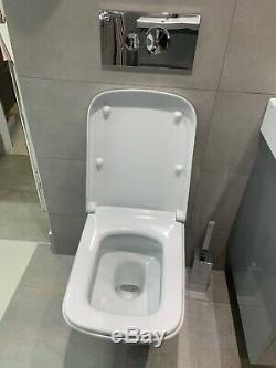 Gsi Sand 55 Rimless Swirl Flush Wall Hung Wc Toilet & Soft Close Seat Ex-display