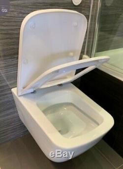 Gsi Sand Wall Hung Wc Toilet Pan With Soft Close Seat Ex-display