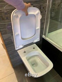 Gsi Sand Wall Hung Wc Toilet Pan With Soft Close Seat Ex-display