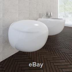 High Quality Wall Hung Mounted Toilet & Bidet Set Bathroom White Ceramic