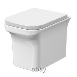 Hudson Reed Concealed Cistern Frame WC Optional Rimless Wall Hung Toilet PanSeat