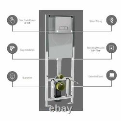 Hudson Reed Dual Flush Concealed WC Cistern with Wall Hung Frame XTY015