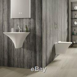 Hudson Reed Grace Bathroom Suite Wall Hung Toilet and Basin 460mm 1 Tap Hole