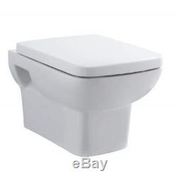Hudson Reed Square Wall Hung WC Toilet Pan and Soft Close Seat