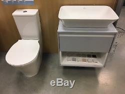 Ideal Standard Concept Air Wall Hung Vanity Unit Cube 60cm Vessel Basin & Toilet