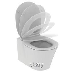 Ideal Standard Concept Aquablade Wall Hung Wc Toilet Pan With Soft Close Seat