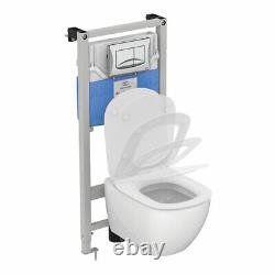 Ideal Standard Tesi Wall Hung Toilet Soft Close Seat and Cover