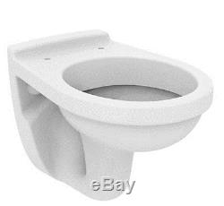 Ideal Standard Wc Frame + Simplicity Wall Hung Toilet Pan With Soft Close Seat