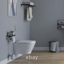 Imex Blade Wall-hung Ceramic Wc Toilet With V&b Frame, Cistern & Flush Rrp £550+