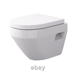 Imex Nuance / Kiso Wall Hung HO WC Pan with Fixings in White CH10136INSNU013