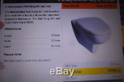 Job lot of 10 tc underground Wall Hung Toilet Pans with soft close seats