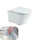Kameo Wall Hung Rimless Toilet Wc Pan And Soft Close Seat White Ceramic