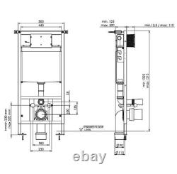 Keytec Wall Mounting Toilet WC Frame 1.12m