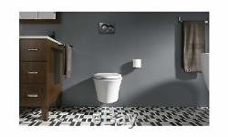 Kohler K62990 Veil Toilet Bowl Wall Hung Compact Elongated Sleek Ceramic White