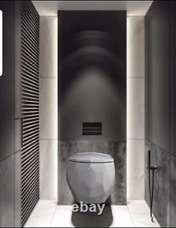 LUXURY 3D Wall Hung Mounted WHITE Toilet