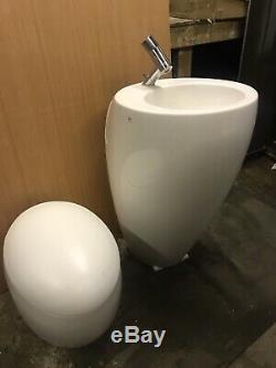 Laufen Il Bagno Alessi dOt Wall Hung Toilet And Basin Bathroom Suite Mint