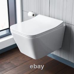 Linton Rimless Wall Hung Toilet Pan + Soft Close Toilet Seat