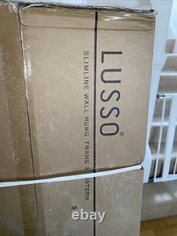 Lusso Stone Slimline Wall Hung Frame & Cistern With Matt Black Flush Plate