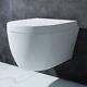 Luxury Wc Wall Hung White Gloss Ceramic Close Seat Toilet Pan Durovin Bathrooms